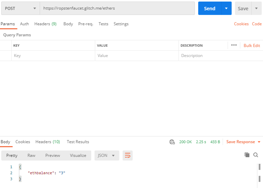 Ropsten ethereum faucet json web service jacksonng